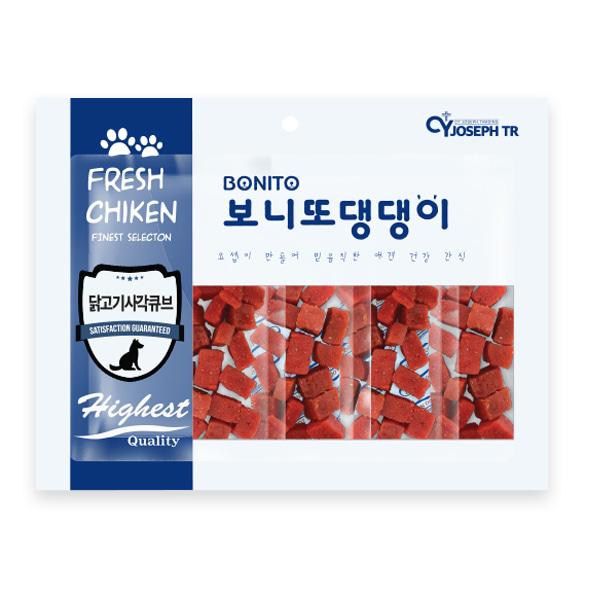 보니또댕댕이 치킨큐브 300g 강아지간식 대포장간식